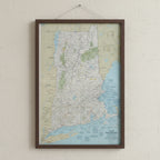 1975 WESTERN NEW ENGLAND Map - National Geographic - Close-up: U.S.A. Series - 89x58cm - High Grade