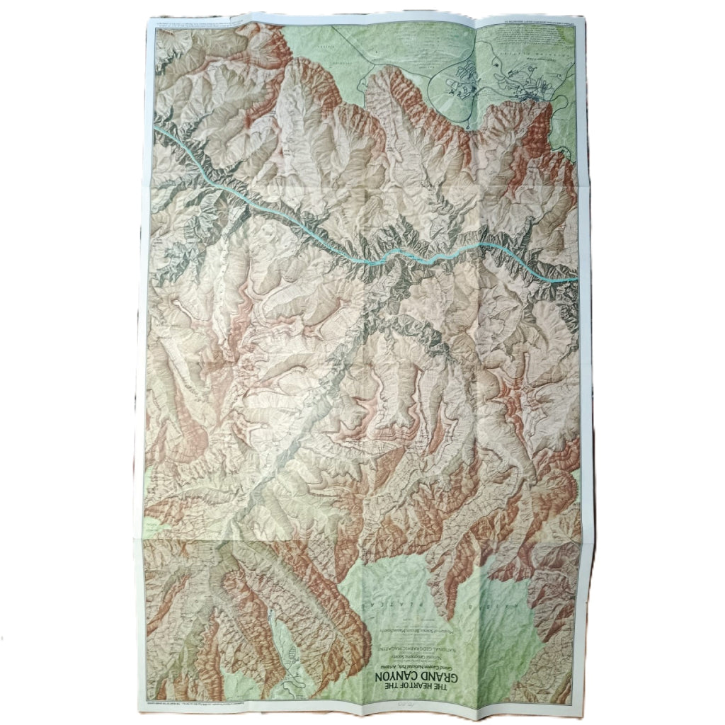 1978 THE HEART OF THE GRAND CANYON Map - National Geographic - Masterpiece by Tibor Tóth - 58x88cm - High Grade