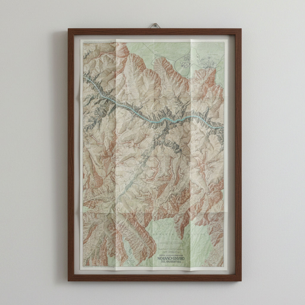 1978 THE HEART OF THE GRAND CANYON Map - National Geographic - Masterpiece by Tibor Tóth - 58x88cm - High Grade