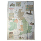 1974 A TRAVELER'S MAP OF THE BRITISH ISLES - National Geographic - Historical & Cultural Heritage