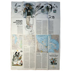 1979 SASKATCHEWAN & MANITOBA Map - National Geographic - Close-up: Canada Series - 57x78cm - High Grade