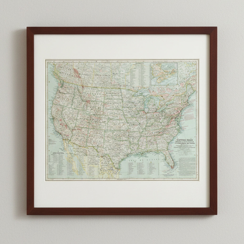 1958 NATIONAL PARKS of the USA & CANADA Map - National Geographic - Heritage Edition - 63x48cm - High Grade