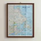 1993 ATLANTIC CANADA Map - National Geographic - The Making of Canada Series - 51x68cm - High Grade