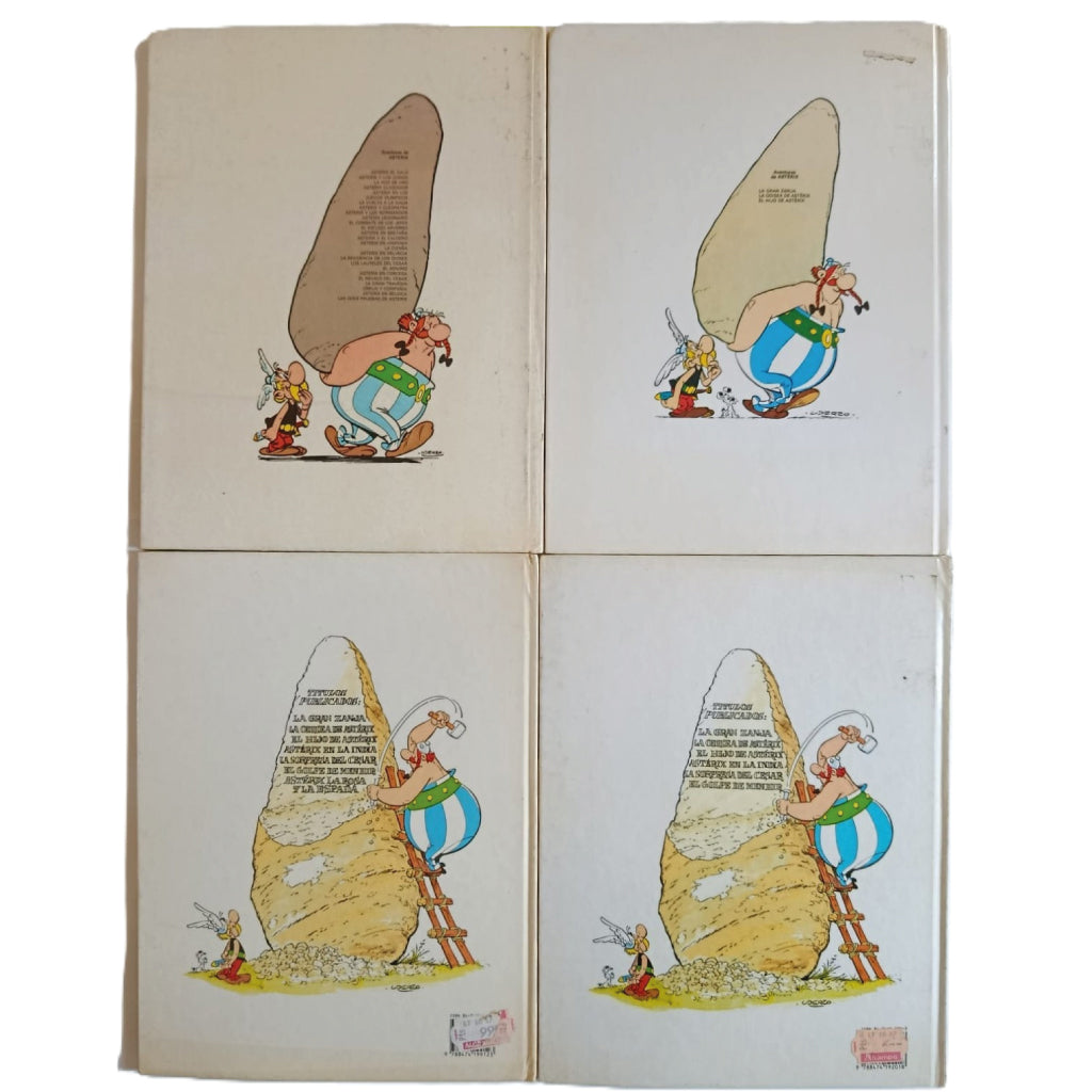 4 CÓMICS ASTÉRIX: Astérix en Bretaña/ La Gran Zanja/ El Hijo de Astérix/ La Rosa y la Espada