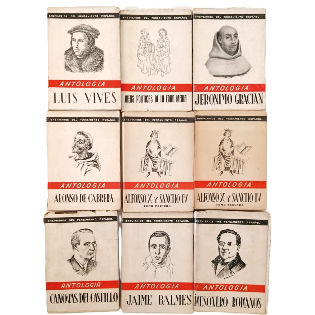 LOTE 27 VOLÚMENES "BREVIARIOS DEL PENSAMIENTO ESPAÑOL" (AÑOS 40/50)