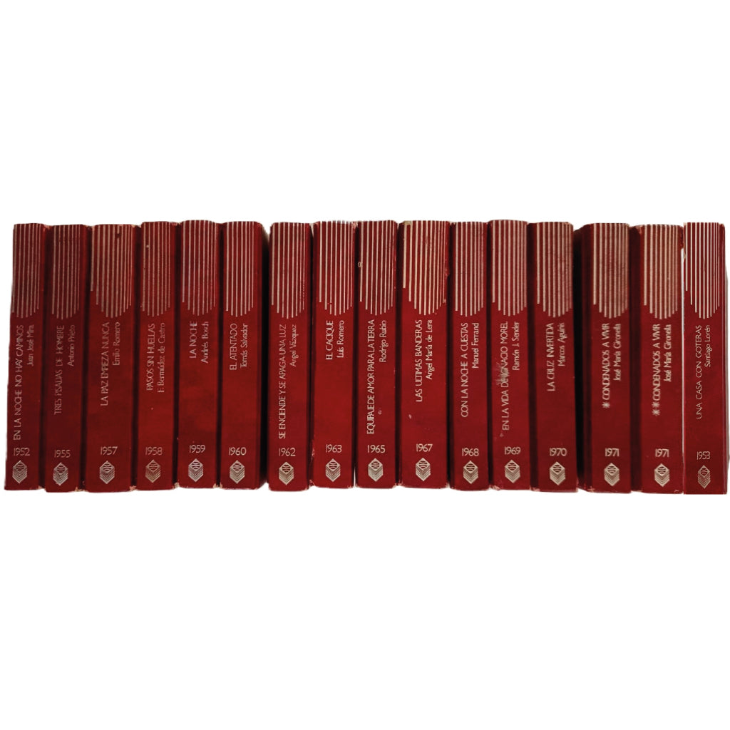 LOTE 16 LIBROS PREMIOS PLANETA (1952-1971) - INCLUYE EL Nº 1 (JUAN JOSÉ MIRA) Y SELECCIÓN AÑOS 50 Y 60