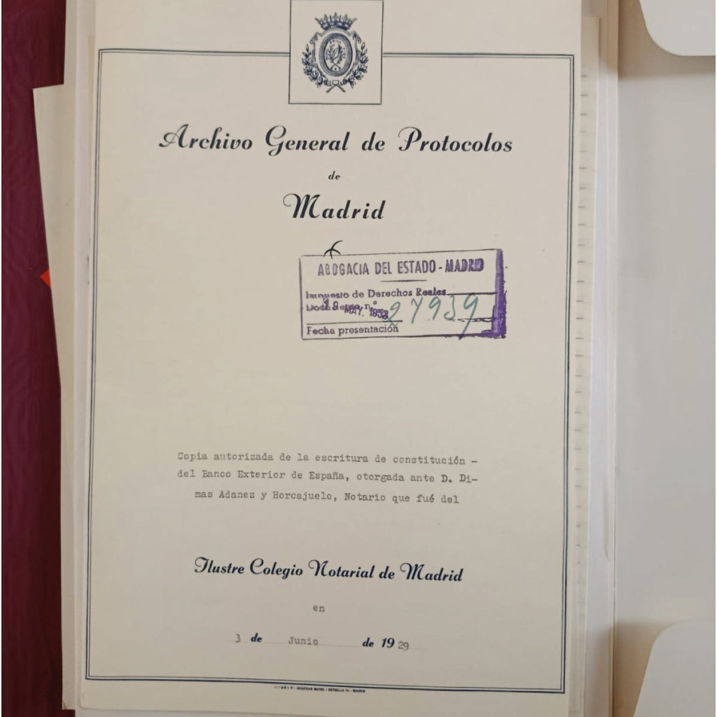 BANCO EXTERIOR DE ESPAÑA (1928-1979) - CARPETA LUJO EDILÁN