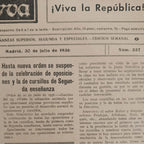 LOTE 29 EJEMPLARES: SEMANARIO ”MINERVA”. AÑO 1936: PREGUERRA Y ESTALLIDO GUERRA CIVIL