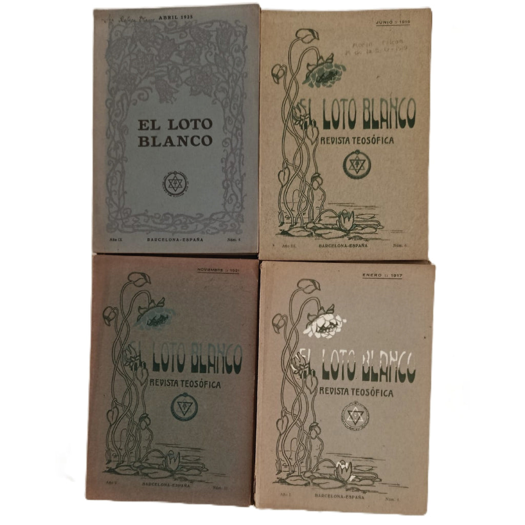 LOTE 27 EJEMPLARES: REVISTA TEOSÓFICA "EL LOTO BLANCO" (1917-1932)