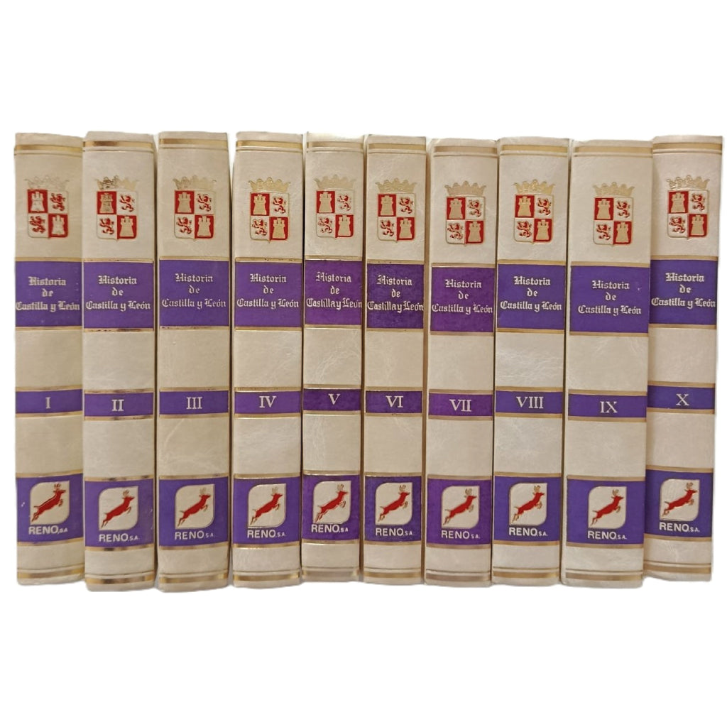 HISTORIA DE CASTILLA Y LEÓN (10 TOMOS COMPLETOS). ENRIQUE LÓPEZ CASTELLÓN. ED. RENO, 1982. 1ª EDICIÓN