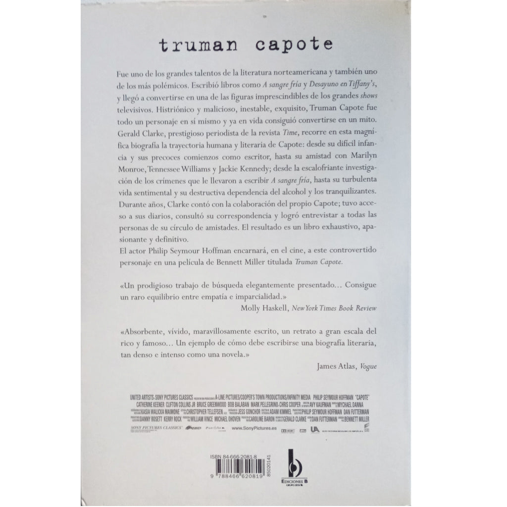 TRUMAN CAPOTE. The definitive biography. Clarke, Gerald