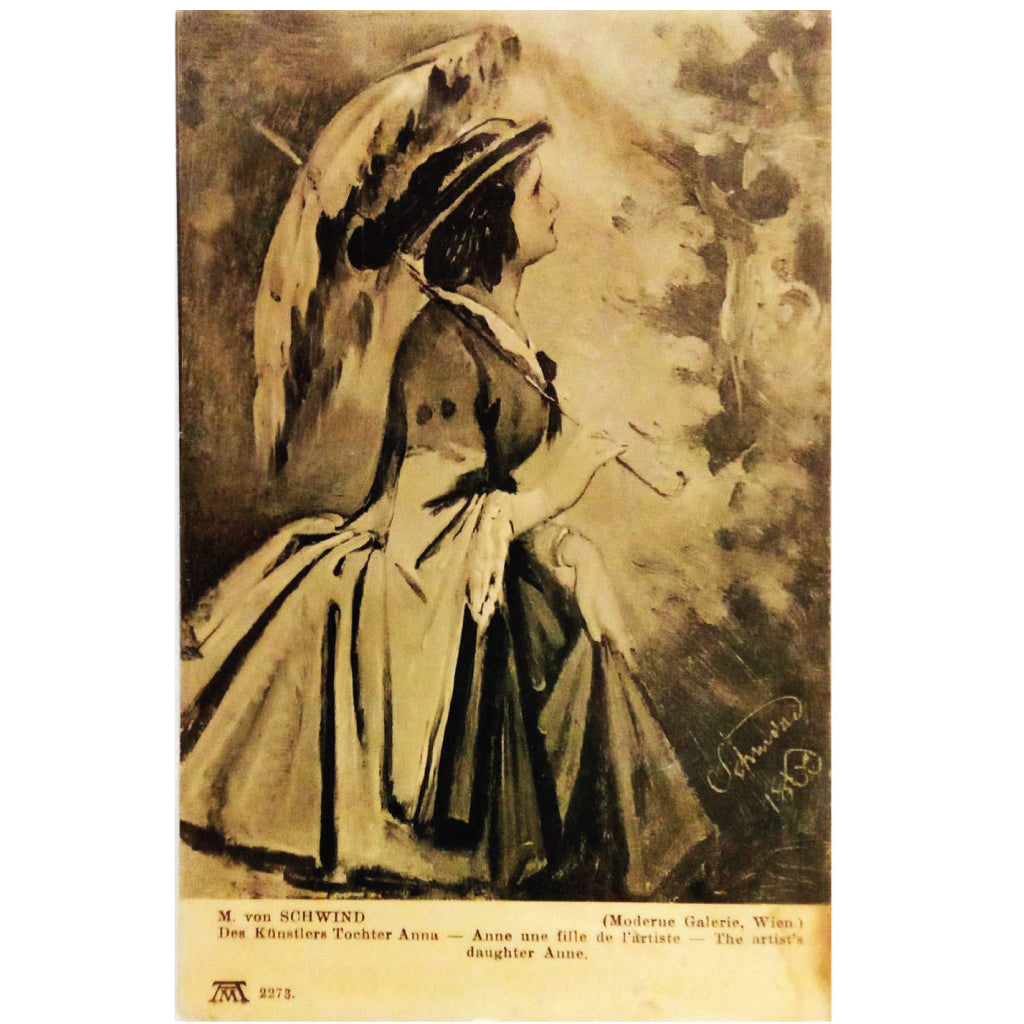 POSTAL M. VON SCHWIND, DES KÜNSTLERS TOCHTER ANNA