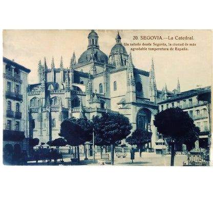 POSTAL PUBLICIDAD ANÍS LA CASTELLANA. SEGOVIA, LA CATEDRAL