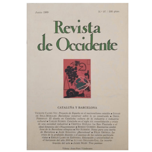 OCCIDENTE MAGAZINE Nº 97. JUNE 1989. CATALONIA AND BARCELONA