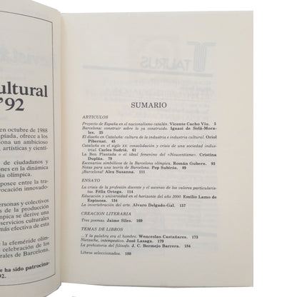 REVISTA DE OCCIDENTE Nº 97. JUNIO 1989. CATALUÑA Y BARCELONA