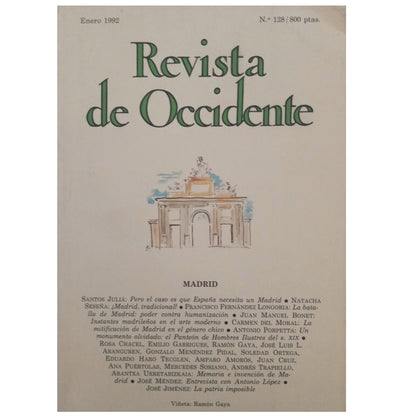 OCCIDENTE MAGAZINE Nº 128. JANUARY 1992. MADRID