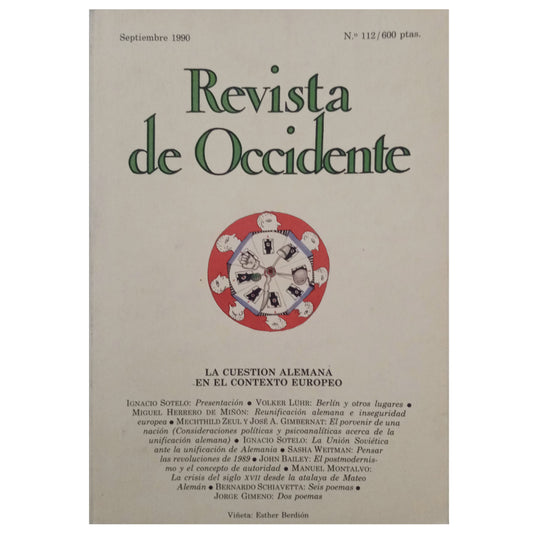 REVISTA DE OCCIDENTE Nº 112. SEPTIEMBRE 1990. LA CUESTIÓN ALEMANA EN EL CONTEXTO EUROPEO