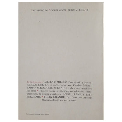 HISPANOMERICAN NOTEBOOKS 403-405. TRIBUTE TO JOSE ORTEGA Y GASSET. January-March 1984