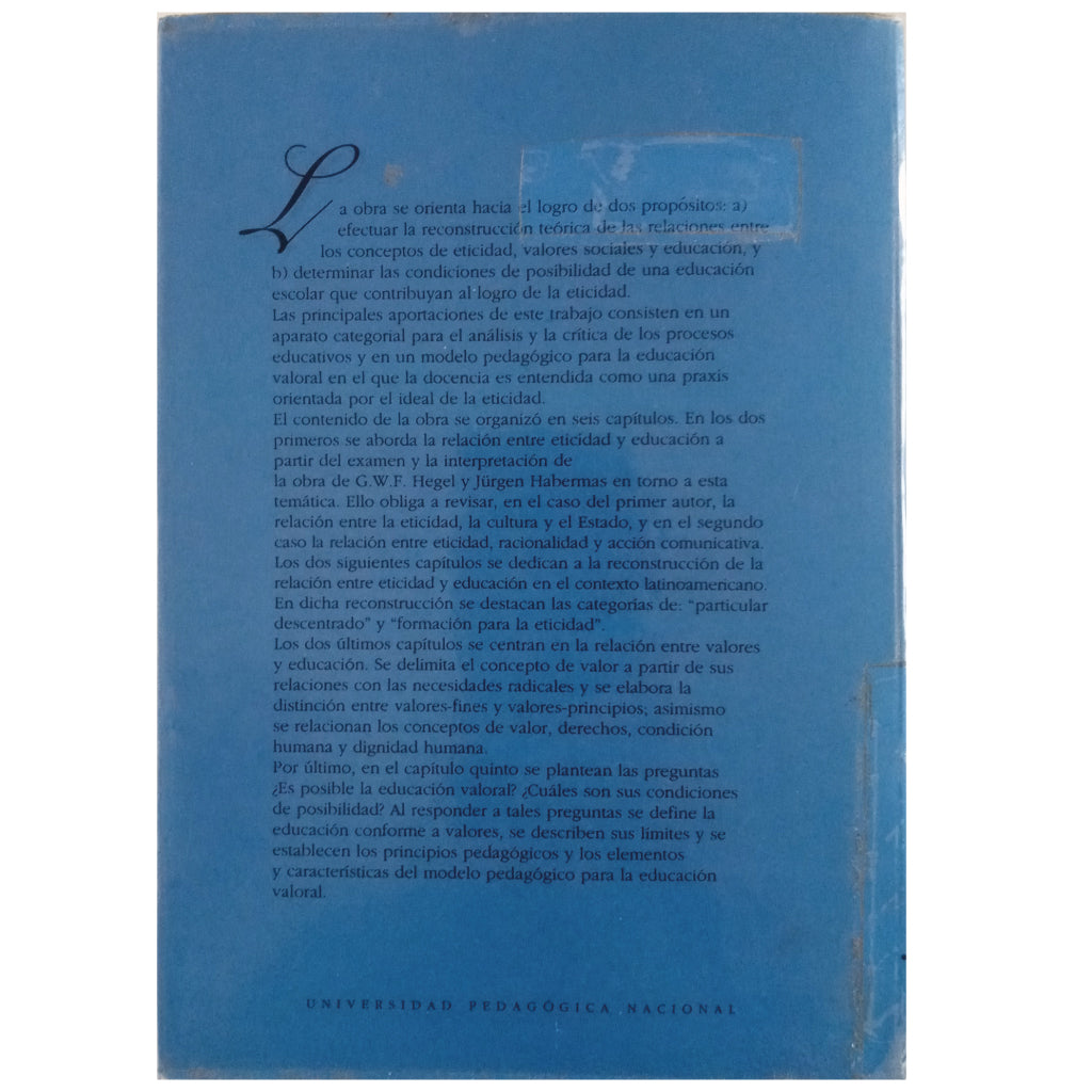 ETICIDAD, VALORES SOCIALES Y EDUCACIÓN. Yurén Camarena, María Teresa