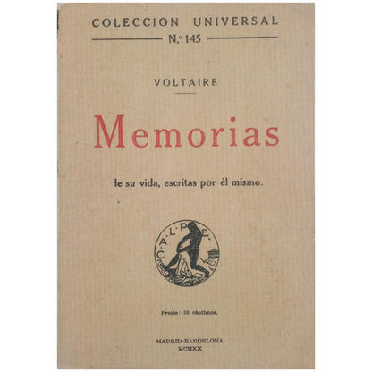 MEMORIAS DE SU VIDA, ESCRITAS POR ÉL MISMO. Voltaire