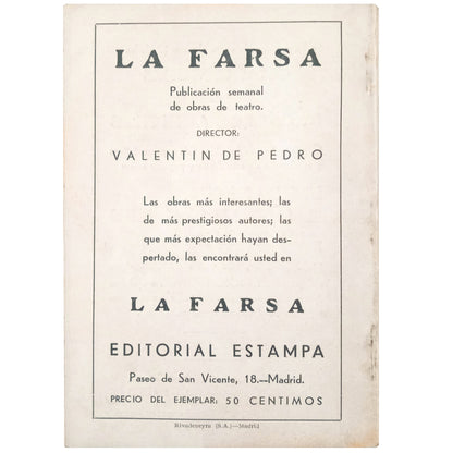 LA FARSA Nº 147: LA MALA MEMORIA / LA CIZAÑA. García Álvarez, Enrique y Abati, Joaquín / Linares Rivas