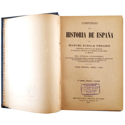 COMPENDIUM OF THE HISTORY OF SPAIN I. Zabala Urdaniz, Manuel