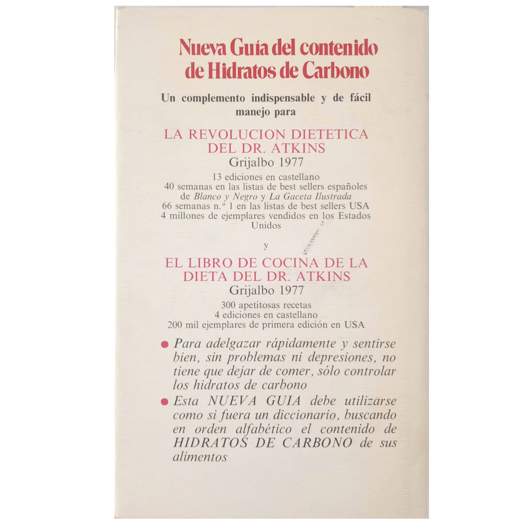 NEW GUIDE TO CARBON HYDRATE CONTENT. Atkins, Dr.