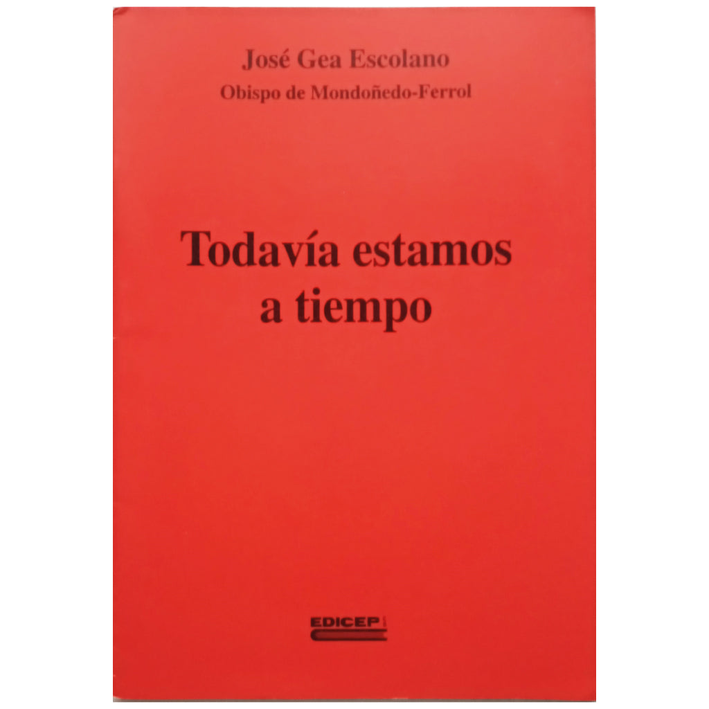 TODAVÍA ESTAMOS A TIEMPO. Gea Escolano, José ( Obispo de Mondoñedo-Ferrol). DEDICADO