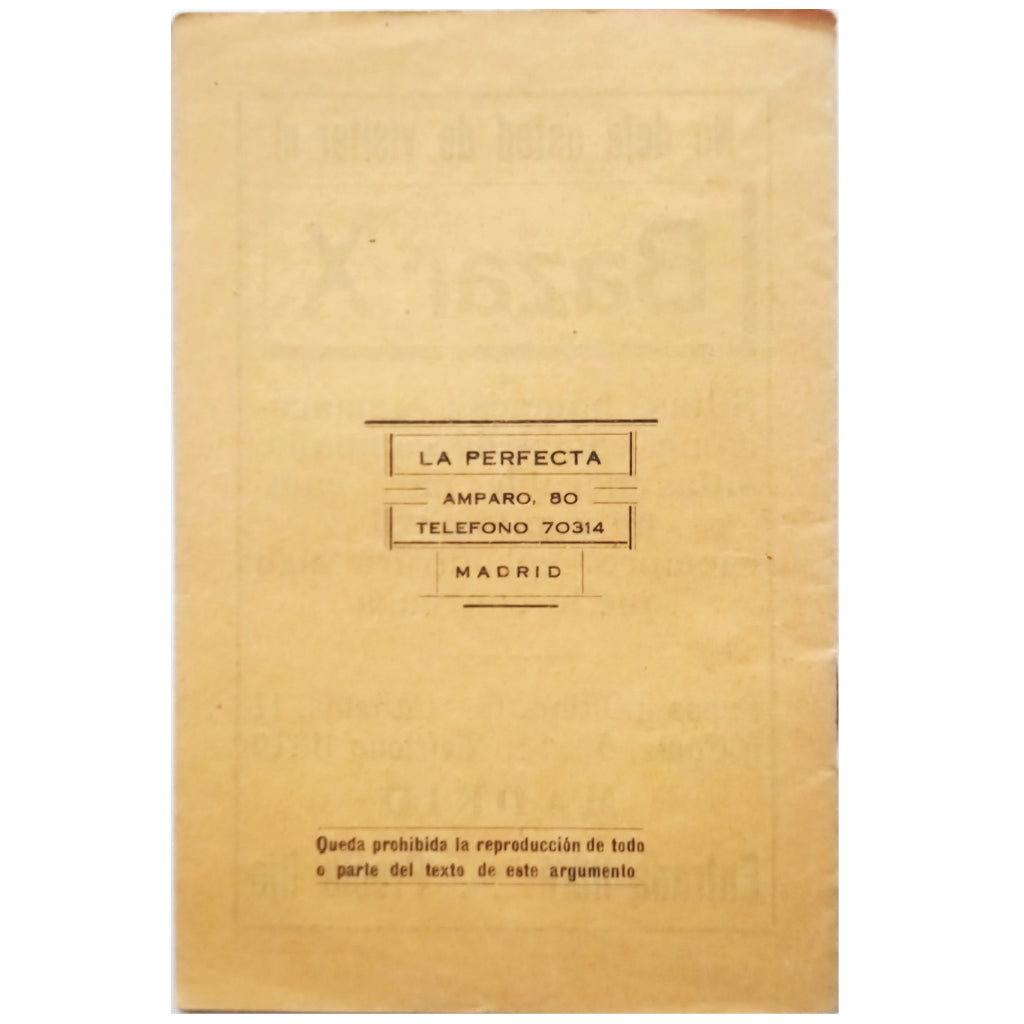 ARGUMENT AND SONGS OF THE GAVILANES. Zarzuela in three acts. Ramos Martín, José