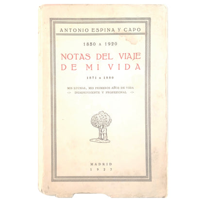 1850 to 1920. NOTES FROM THE TRIP OF MY LIFE. 1871 to 1889. Espina y Capo, Antonio