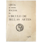 LISTA DE SEÑORES SOCIOS DEL CÍRCULO DE BELLAS ARTES 1966