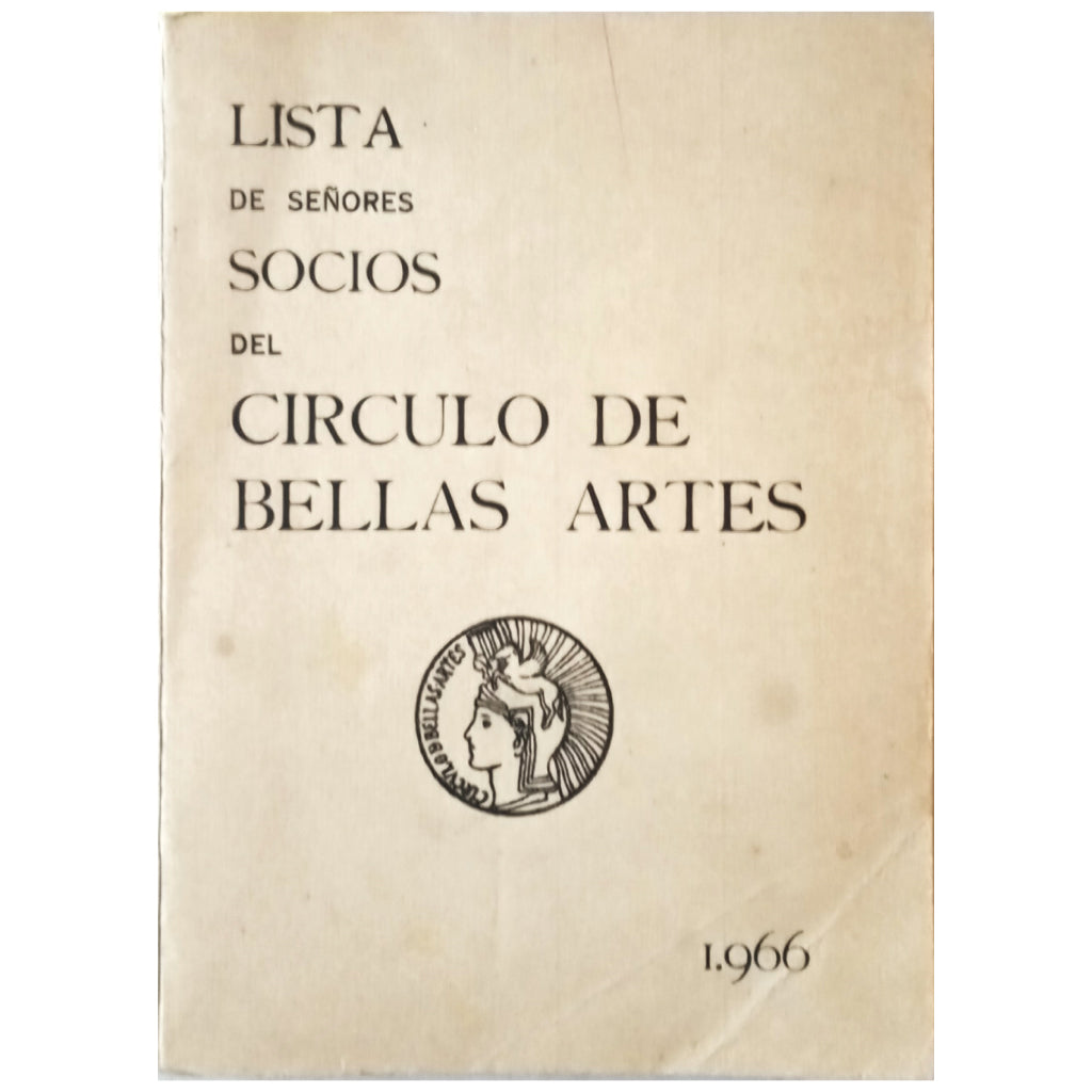 LISTA DE SEÑORES SOCIOS DEL CÍRCULO DE BELLAS ARTES 1966