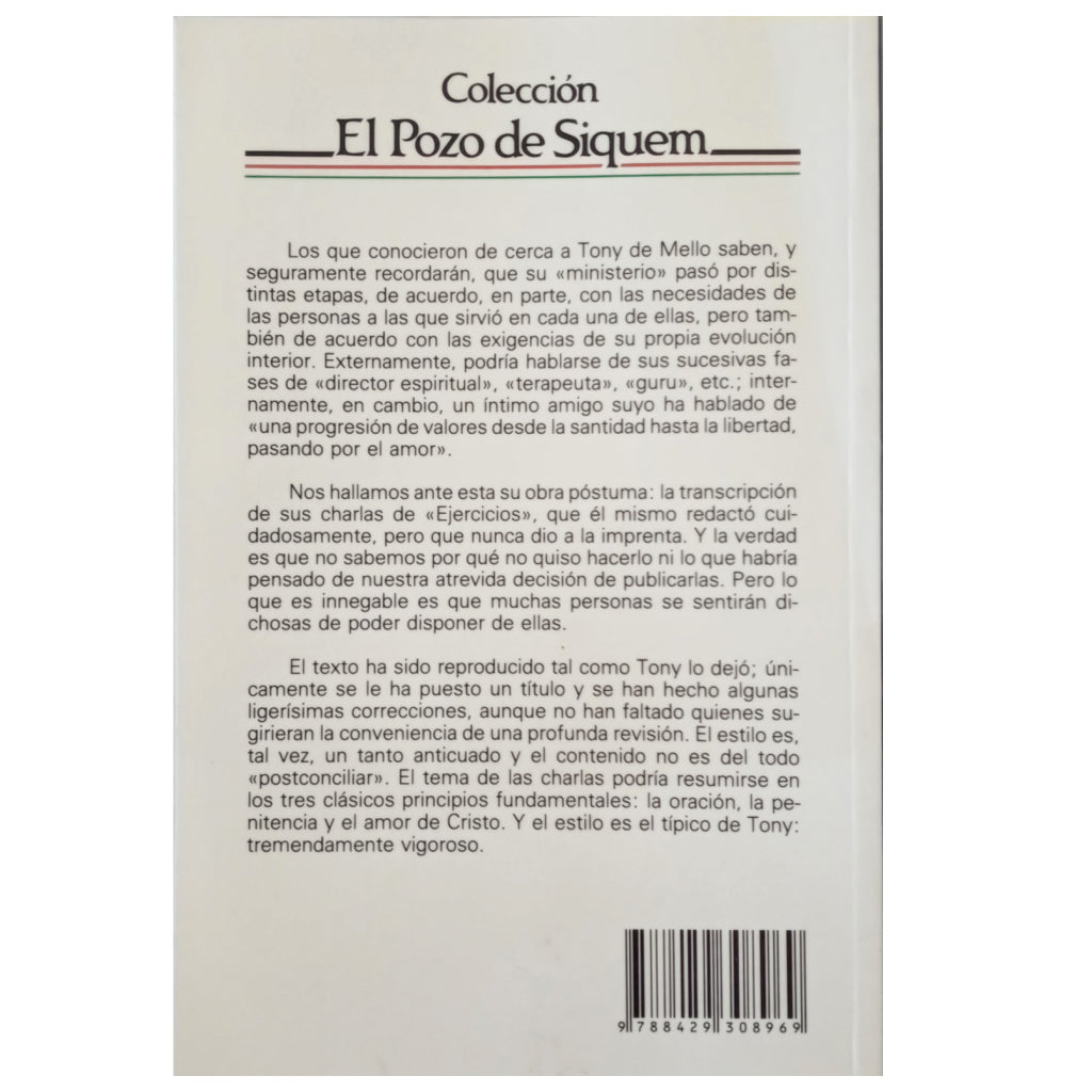 CONTACTO CON DIOS. Charlas de Ejercicios. Mello, Anthony de