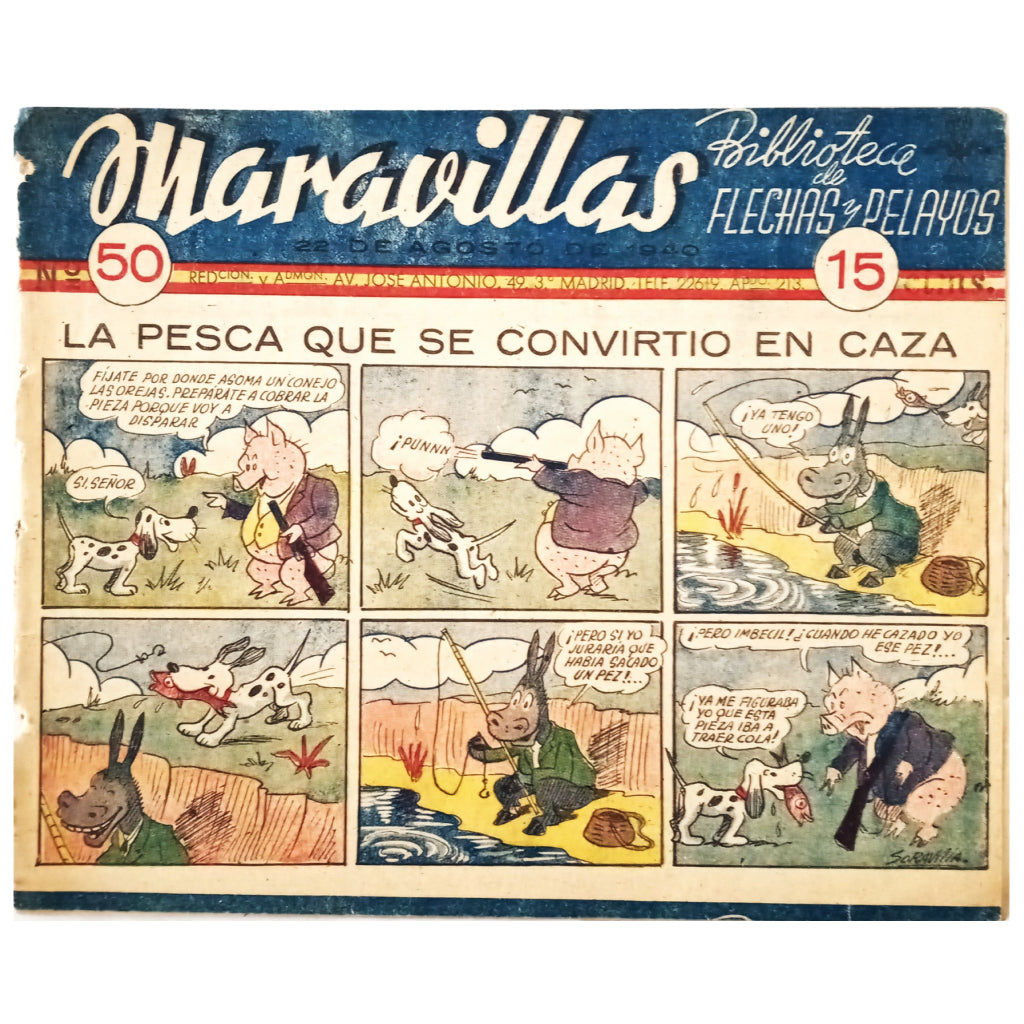 MARAVILLAS Nº 50. BIBLIOTECA DE FLECHAS Y PELAYOS. 22 de agosto de 1940