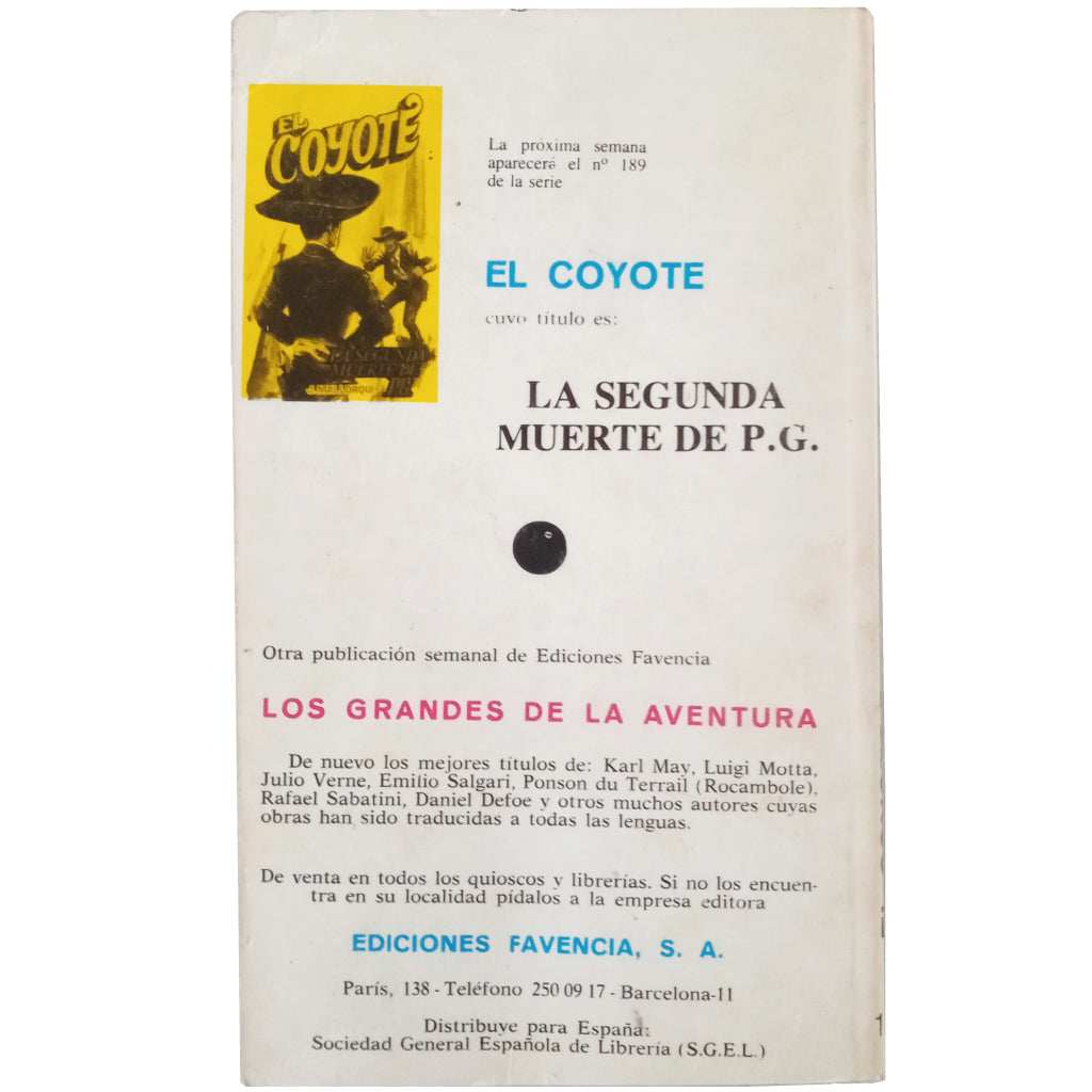 EL COYOTE Nº 188: EL COYOTE LOSES THE GAME. Mallorquí, J.