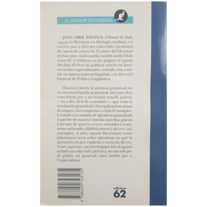 DICCIONARI PRACTIC DE QUESTIONS GRAMATICALS. Abril Español, Joan