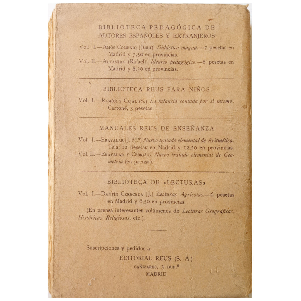 LECTURAS AGRÍCOLAS. Dantín Cereceda, J.