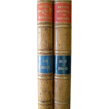 REVISTA ESPAÑOLA DE BIOLOGÍA. Tomos I, II, III y IV en dos volúmenes