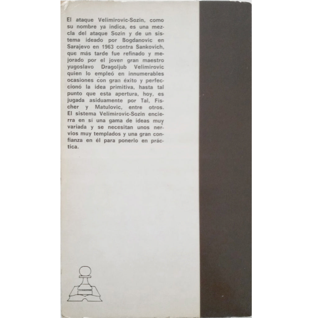 SICILIAN DEFENSE. VELIMIROVIC-SOZIN ATTACK. Nepomuceno, Michelangelo