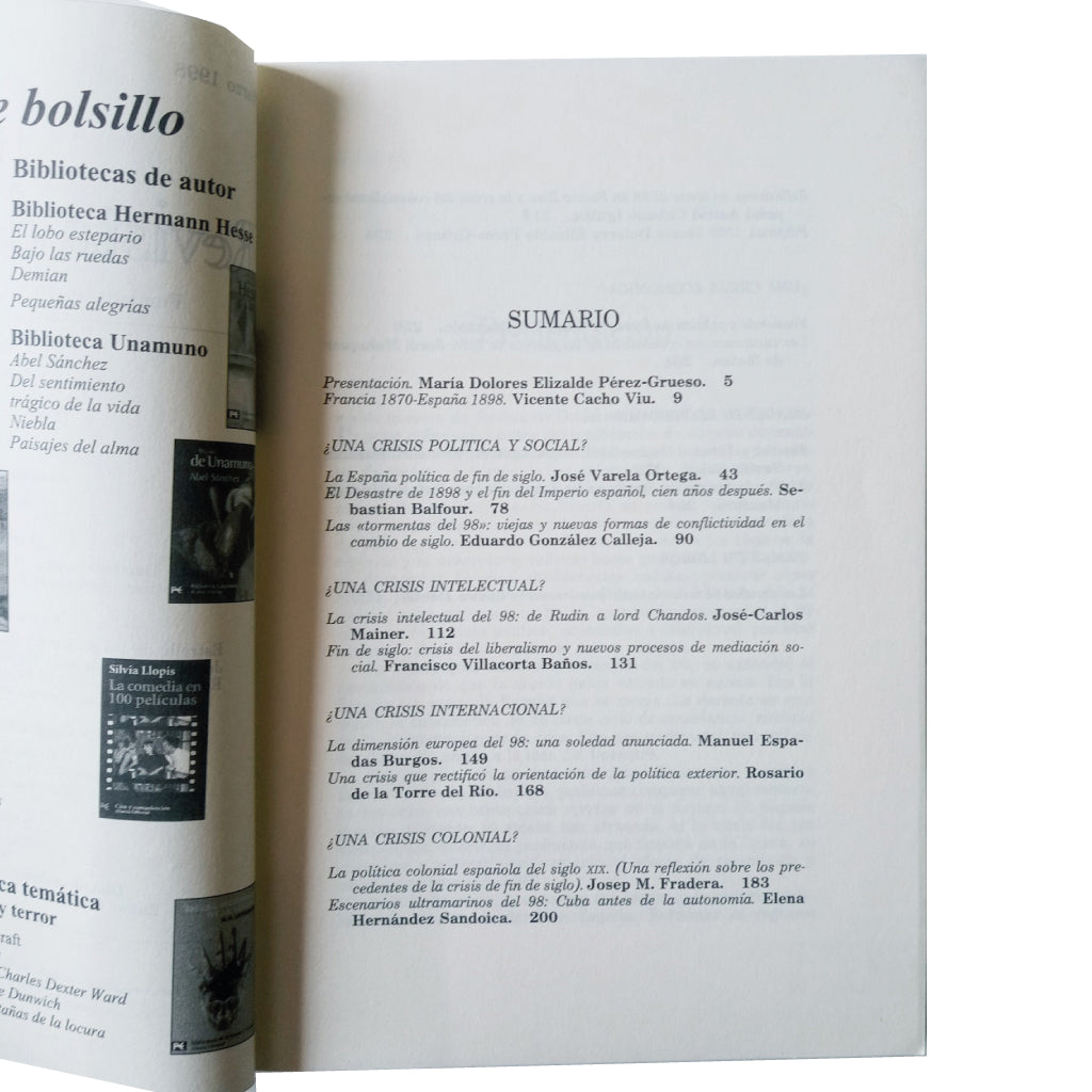 REVISTA DE OCCIDENTE Nº 202-203. 1898 : ¿Desastre Nacional o Impulso Modernizador?. Varios Autores