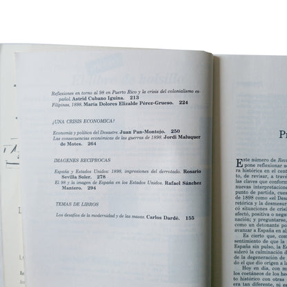 REVISTA DE OCCIDENTE Nº 202-203. 1898 : ¿Desastre Nacional o Impulso Modernizador?. Varios Autores