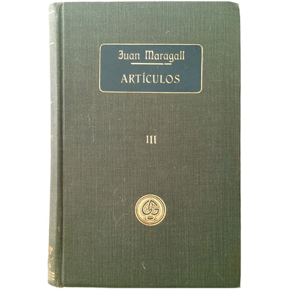 ARTÍCULOS III. 1899 a 1902. Maragall, Joan