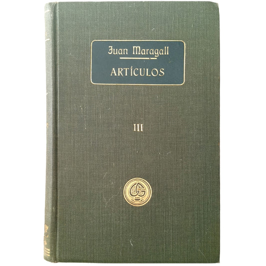 ARTÍCULOS III. 1899 a 1902. Maragall, Joan