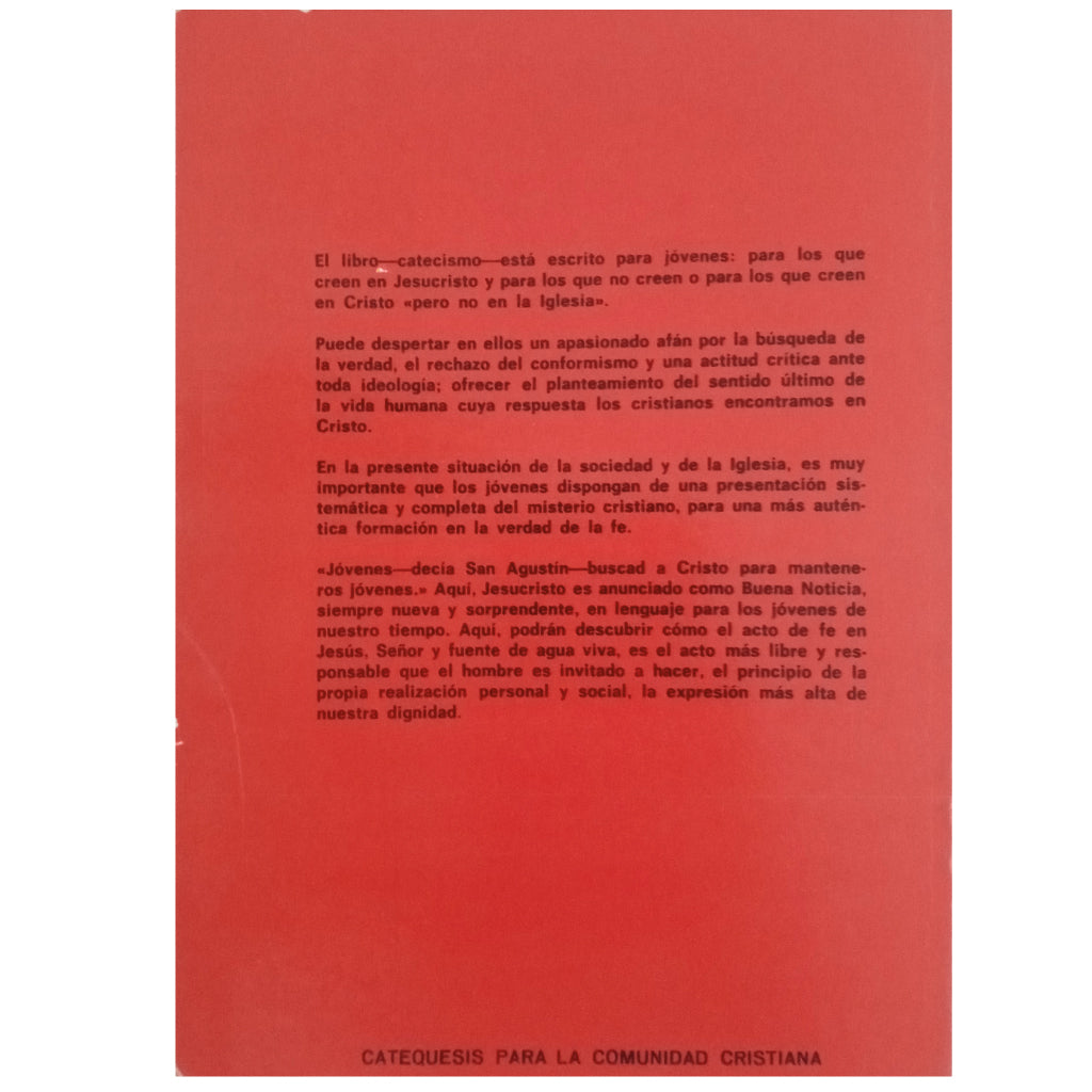 NO DE SÓLO PAN. Catequesis para la Comunidad Cristiana