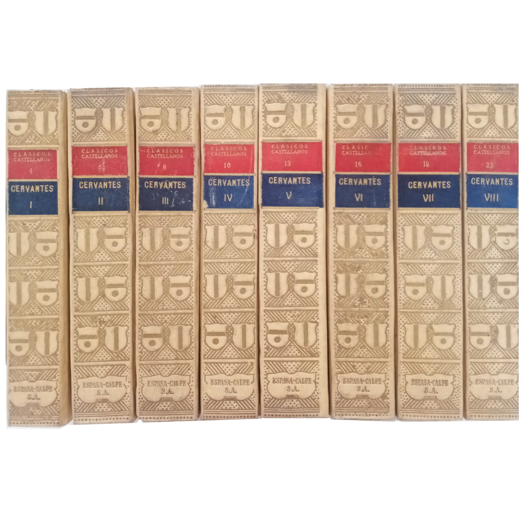 THE INGENIOUS GENTLEMAN DON QUIJOTE OF LA MANCHA. 8 volumes (Complete). Cervantes Saavedra, Miguel de