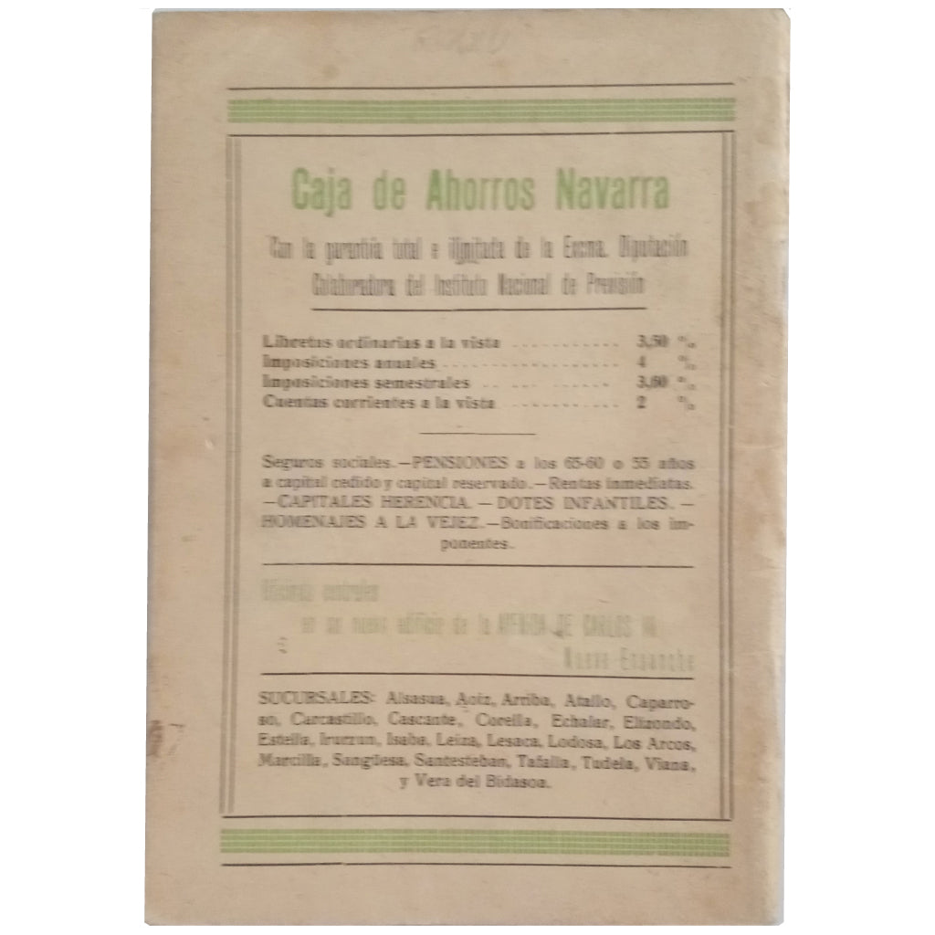 AUTOBÚS. Guía de comunicaciones de Navarra 1934-35