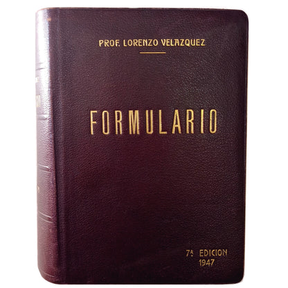 FORM WITH ITS FOUNDATIONS OF CLINICAL THERAPEUTICS. Velázquez, Lorenzo