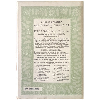 CATECHISM OF THE FARMER AND LIVESTOCK BREEDER NO. 3: THE CHICKPEA. CULTIVATION AND TRADE. Velando, Emilio