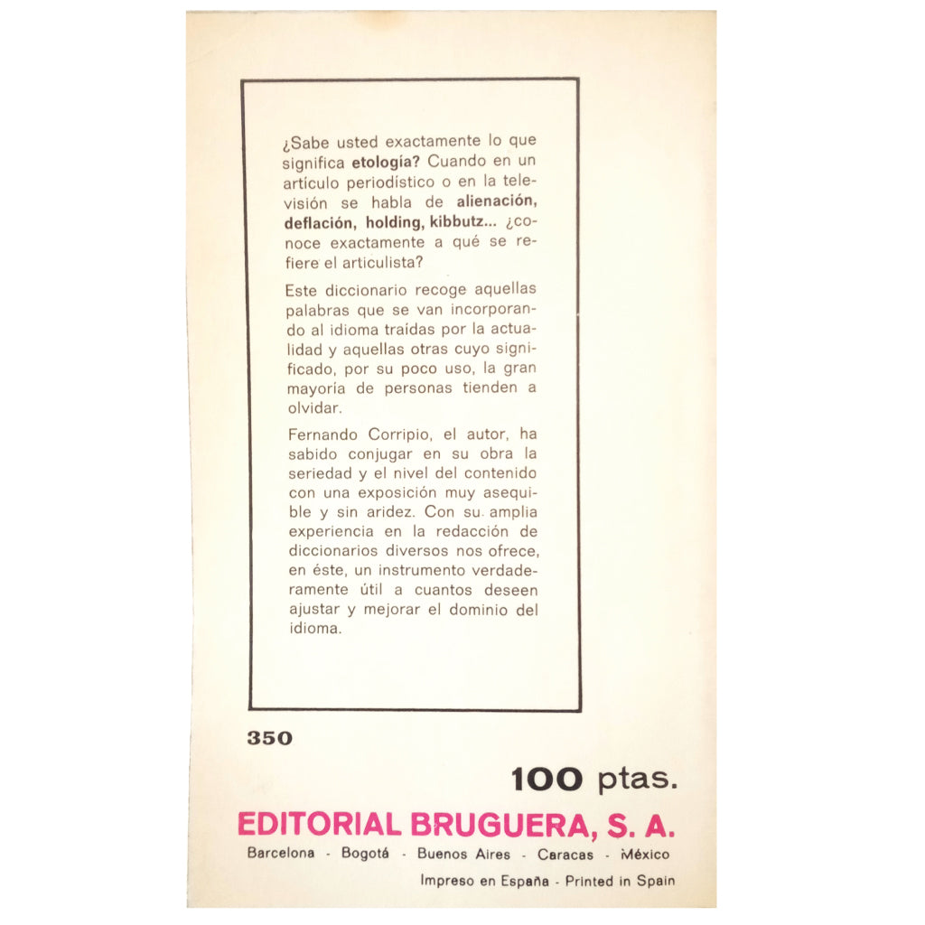 ENRIQUEZCA SU VOCABULARIO. Sepa hablar y entender el lenguaje de hoy. Corripio, Fernando