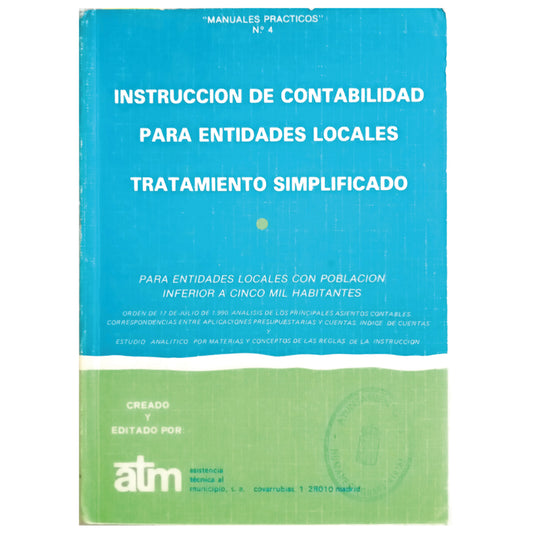 INSTRUCCIÓN DE CONTABILIDAD PARA ENTIDADES LOCALES. TRATAMIENTO SIMPLIFICADO